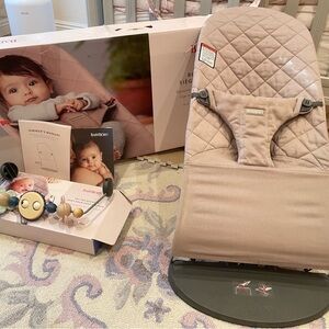 BabyBjorn Beige Bouncer and toy bar